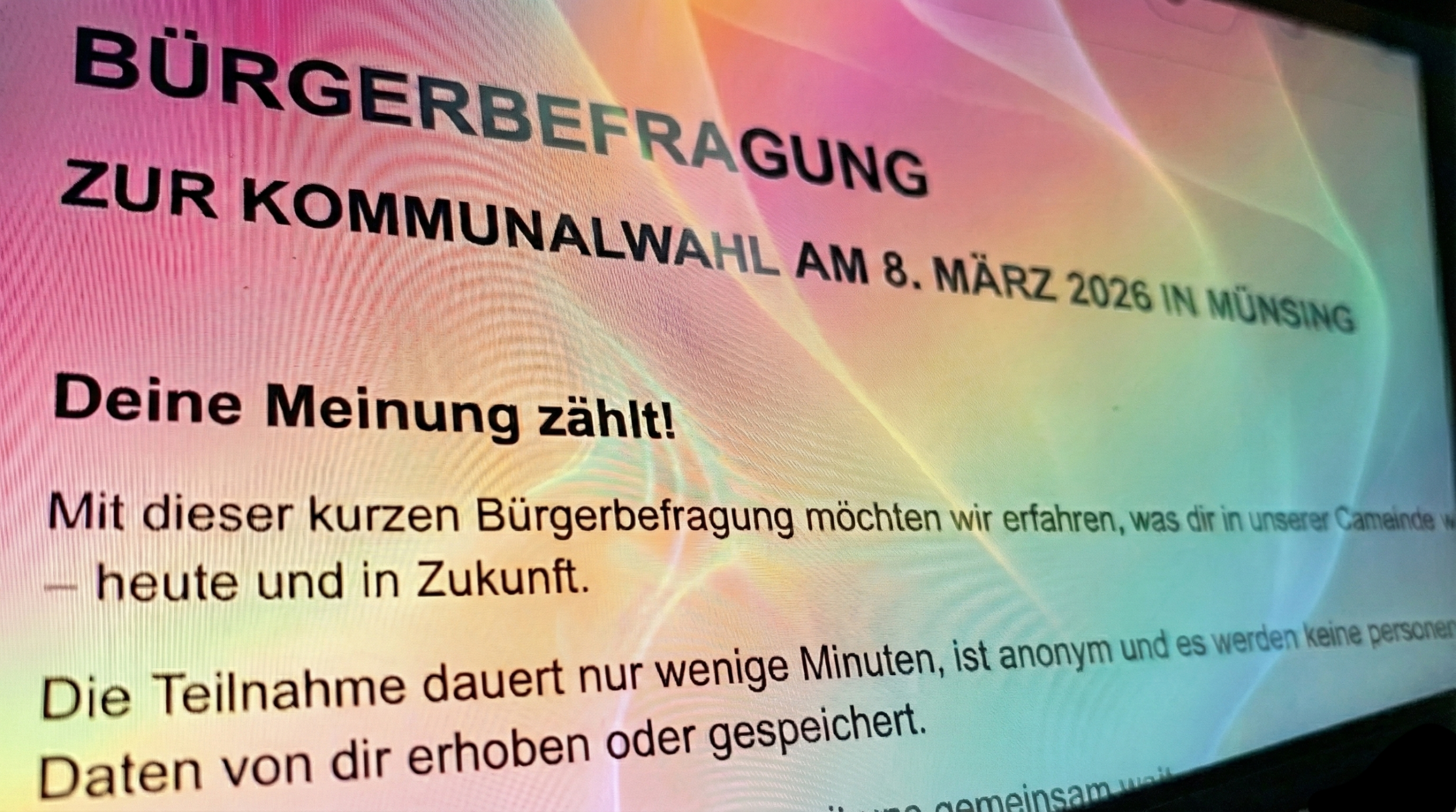 Bürgerbefragung 2025 – Deine Meinung zählt für Münsings Zukunft